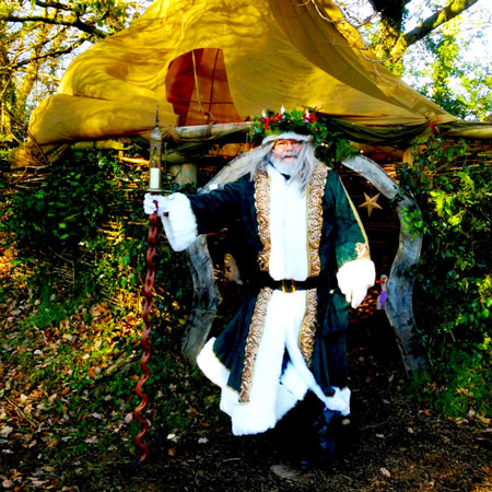 Traditioneller grüner Weihnachtsmann