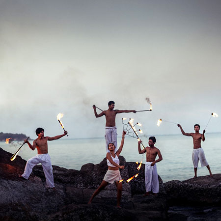 Artistes de feu à Koh Samui