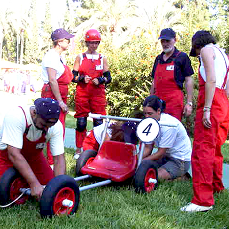 Activité de renforcement d'équipe automobile