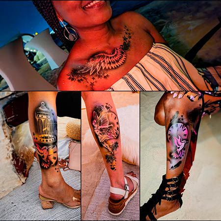 Artista de tatuajes temporales en Dubai