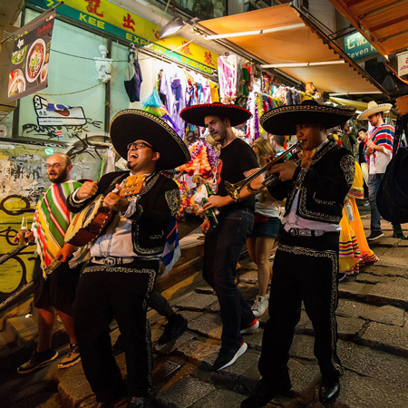 Groupe de Mariachi mexicain à Hong Kong