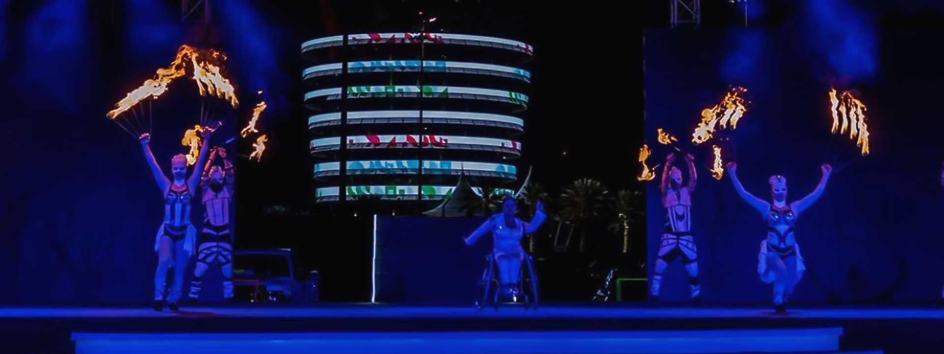 Inclusive LED and Fire Show