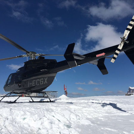 Visite en hélicoptère des Alpes rhétiques