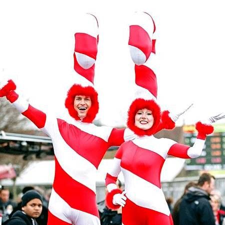 Candy Cane Stilt Walkers UK