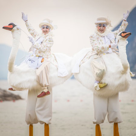 Swan Stilt Walkers