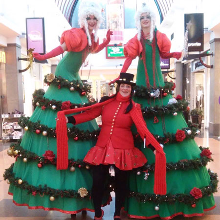 Christmas Tree Stilt Walkers