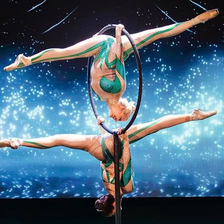 Acto aéreo de circo en Alemania