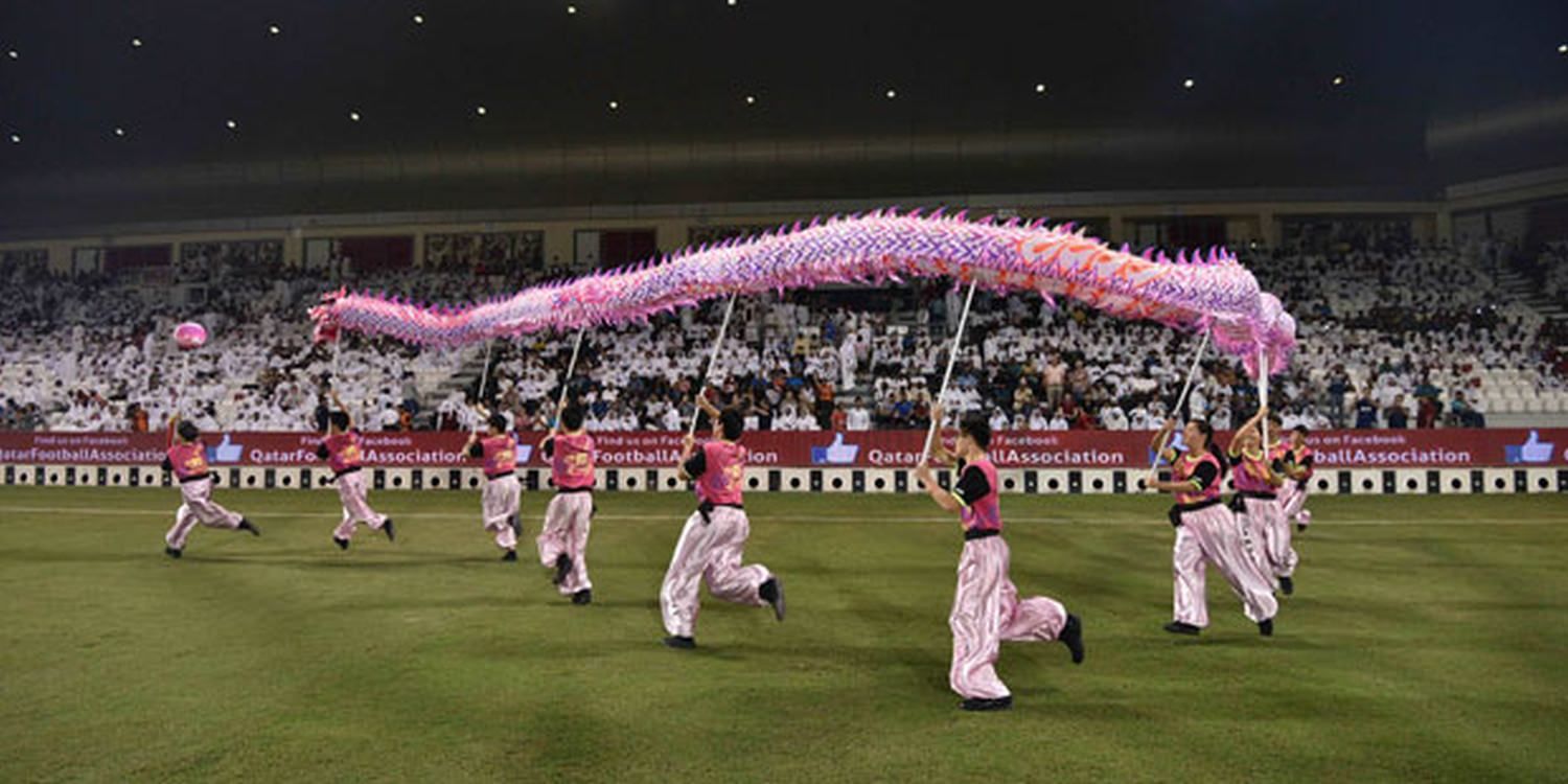 Performers Bring Authentic Chinese Entertainment To Doha Football Game