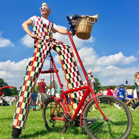 Stilt Bicycle Riders