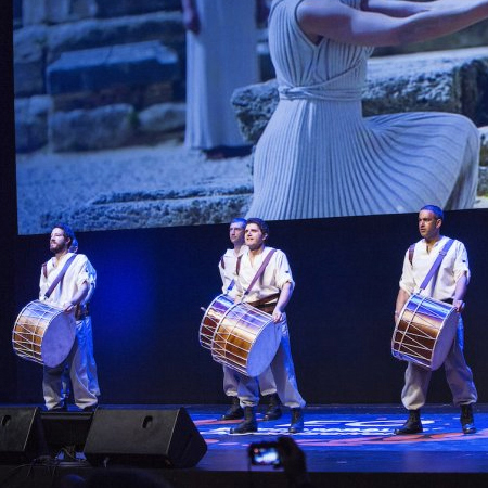 Traditionelle griechische Trommler