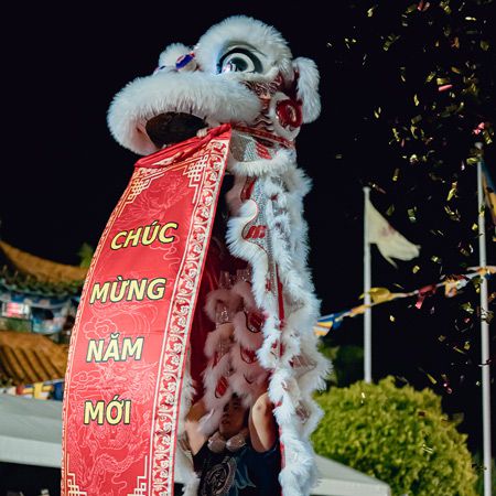 Danse du dragon et du lion à Sydney