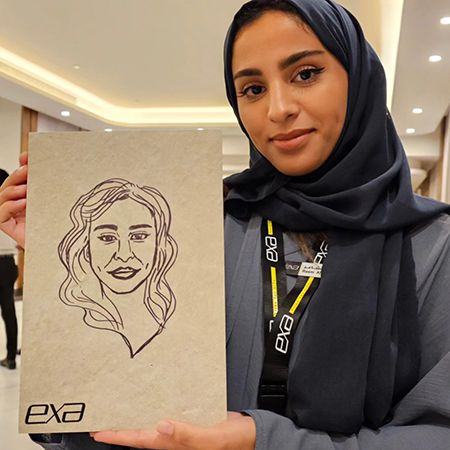 Artiste de caricatures à Riyad