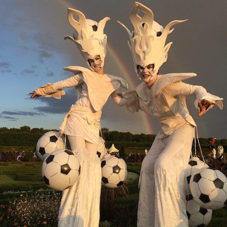 Football Themed Stilt Walking