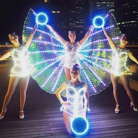 Prenota le ali fatate a LED a Singapore