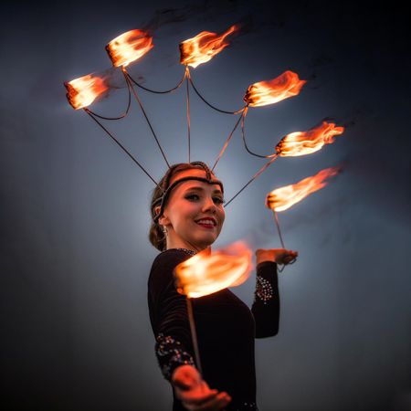 Female Fire Performer Dubai