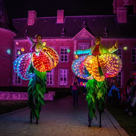 LED Fleurs Échasses Duo Belgique