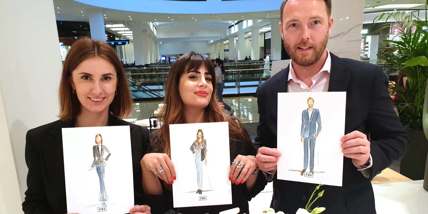 Live Music, Fashion Illustration and Mixology for Dubai's CB2 Store Launch