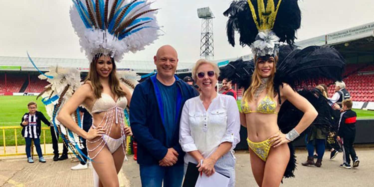 Showgirls Bring A Taste Of Brazil To Grimsby Town Football Club