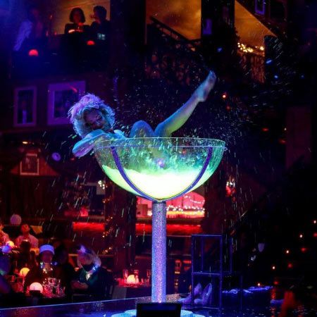 Burlesque Dancers Martini Glass