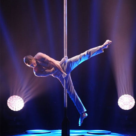 Cirque Pole Human Flag Act