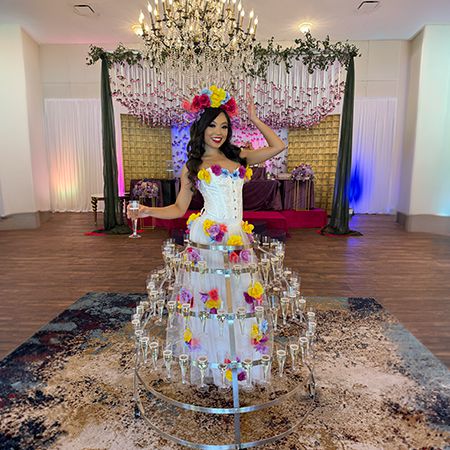 Champagne Skirt Hostess Dallas