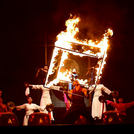 Spectacles de feu à Taïwan