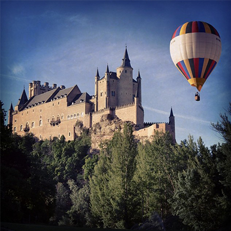 Vol en montgolfière romantique