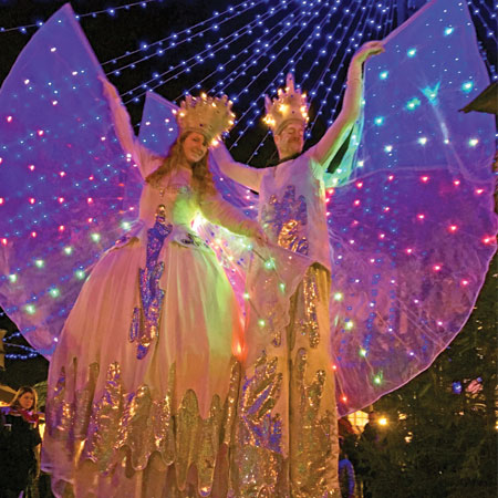 LED Winged Stilt Walkers