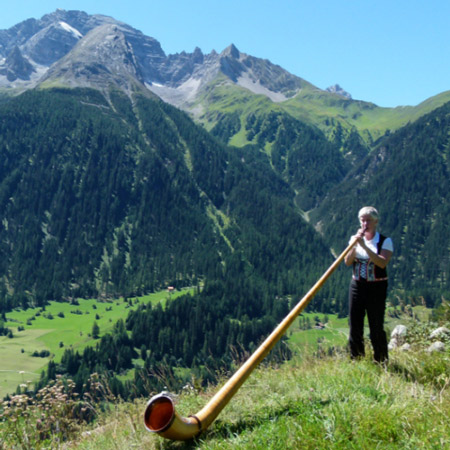 Joueur de cor des Alpes