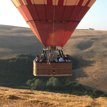 Paseo en globo aerostático en Toscana