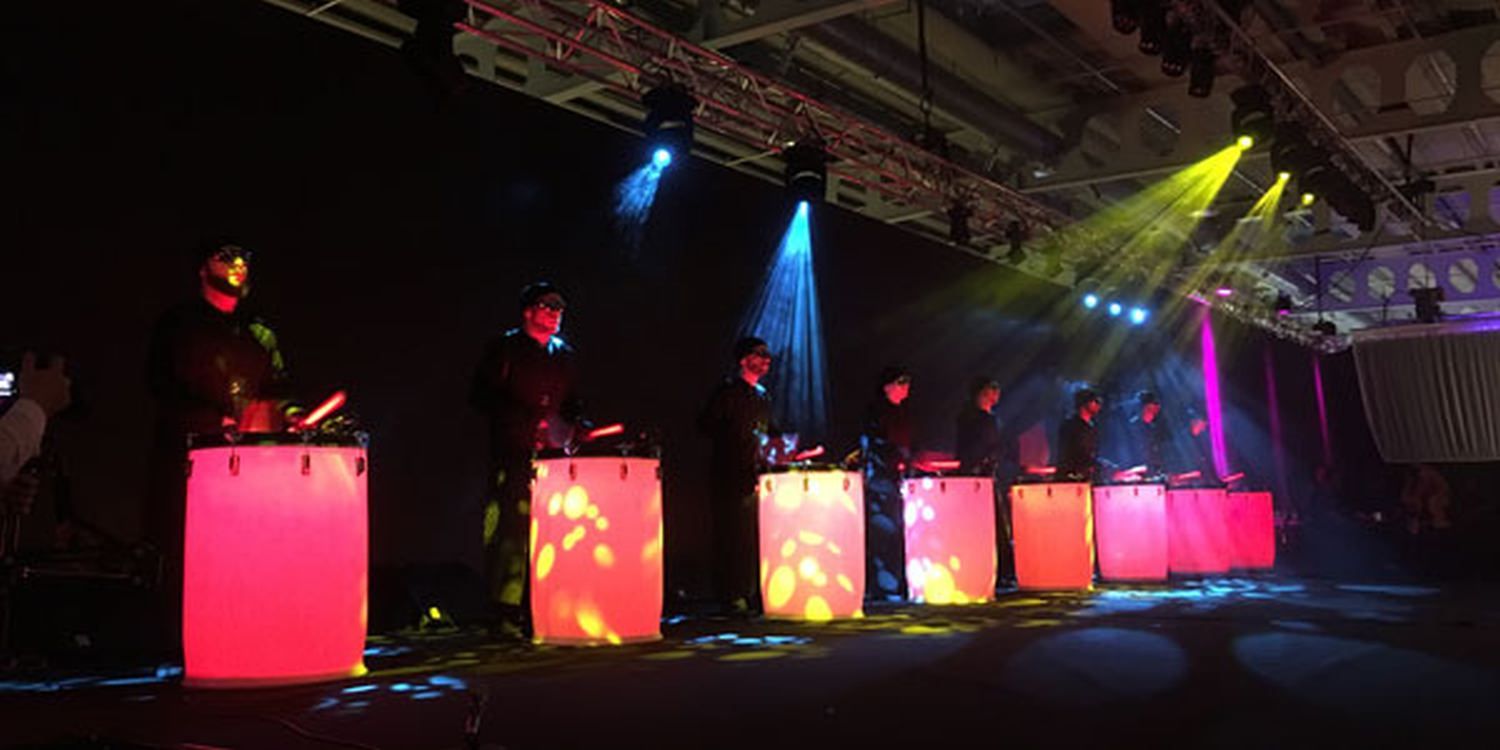 LED Drummers Light Up Vodafone Supplier Awards 2018