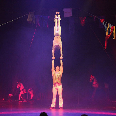 Disco Hand to Hand Acrobats