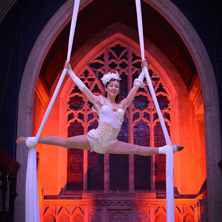 White Silk Aerial Show