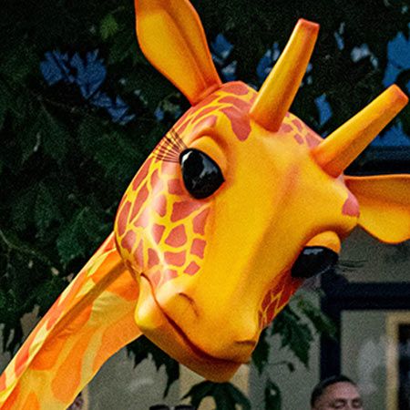 Pupazzo di una Giraffa Vagante