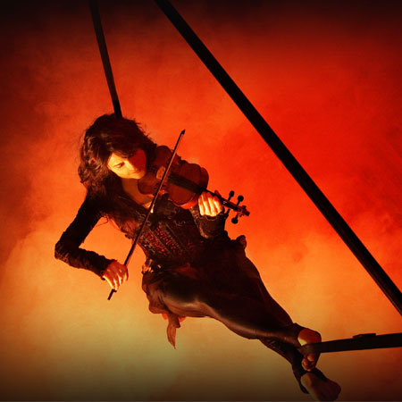 Female Aerial Violinist