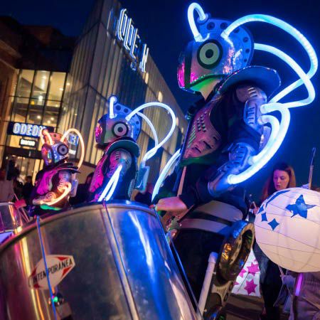 Book A Drumming LED Robots Parade | Scarlett Entertainment