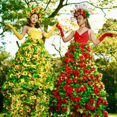 Floral Stilt Walkers Singapore