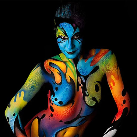 Artiste de body painting à Los Angeles