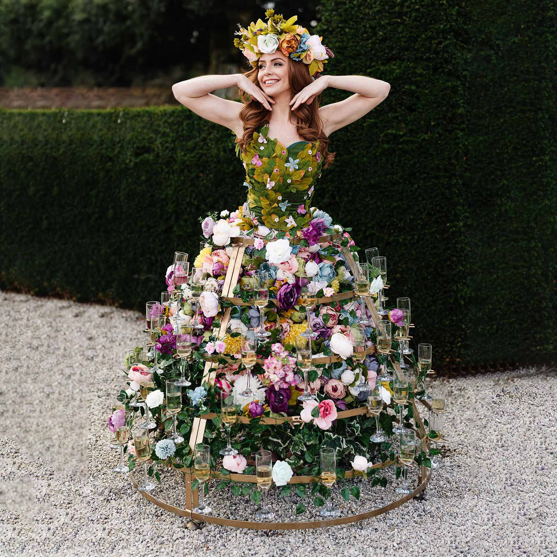 Cecilia Sparkling Dress Champagne
