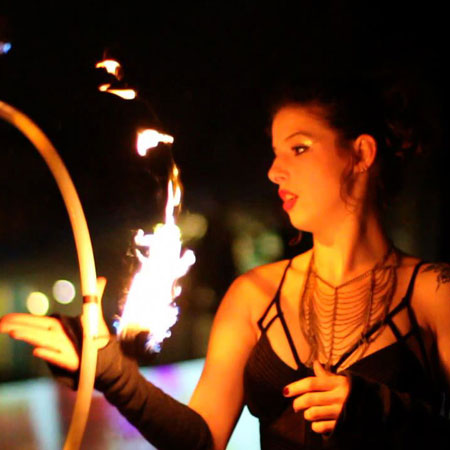 Aerial, Fire & Hula Hoop Artist