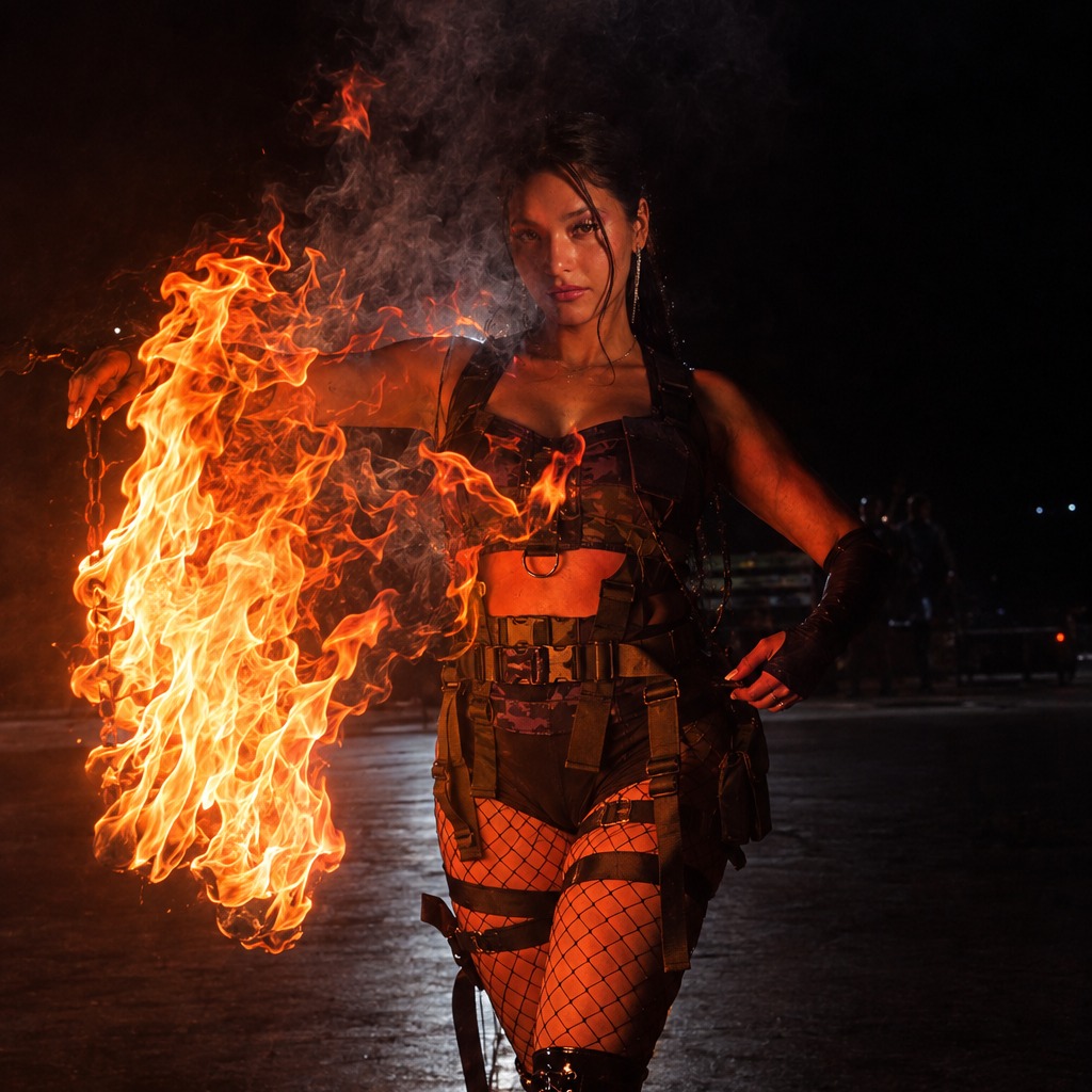 London Female Fire Performer