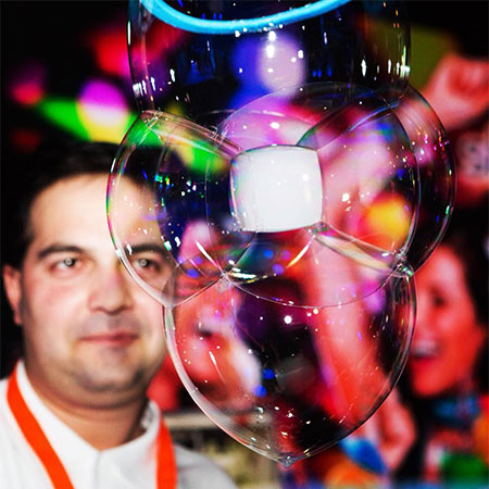 Artiste de bulles interactif