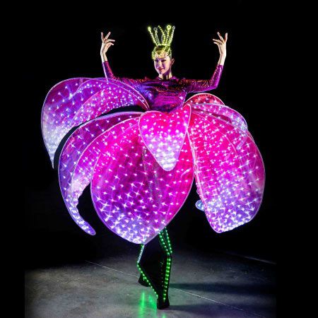 Book LED Flower Stilt Walker | Las Vegas | Scarlett Entertainment