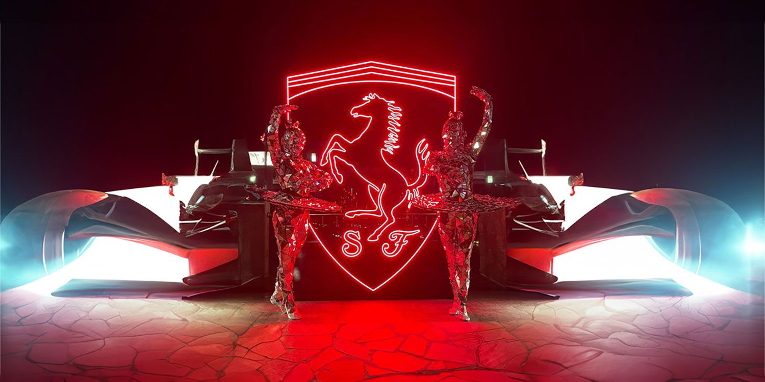 Mirrored Ballerinas Dazzle Ferarri’s Guests At F1 Event In Singapore