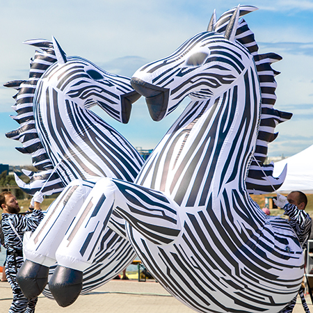 Inflatable Zebra Puppets