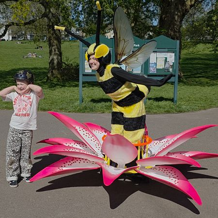 Roaming Floating Flower & Bee