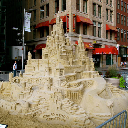 Sculpteur de sable à New York