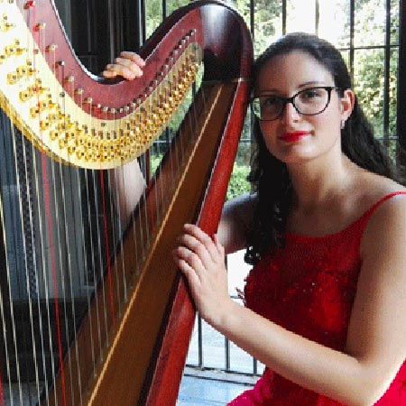 Diverse Harpist with Musicians