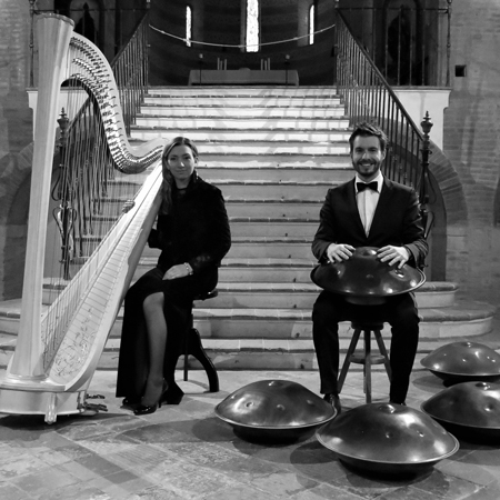 Duo instrumental Harpe & Hang