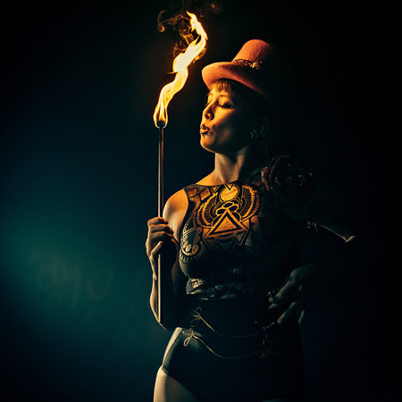 Female Fire Performer Canada